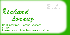 richard lorenz business card